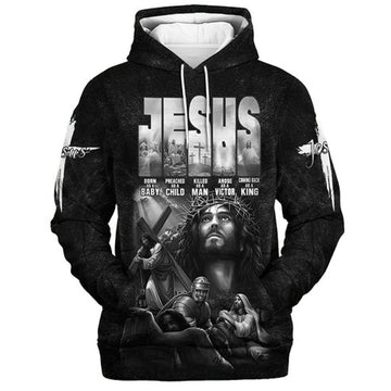 FUNSTUFFPRINT 3D Lord Jesus Christ 3D Hoodie and Zip Hoodie