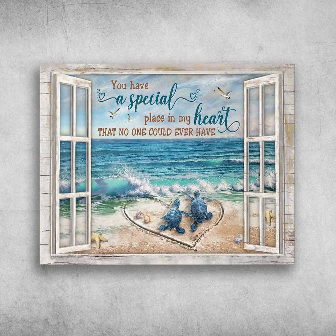 Love Poster, Turtle Couple, You Have A Special Place In My Heart, That No One Could Ever Have Poster and Canvas