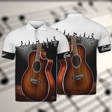 FUNSTUFFPRINT Guitar 3D All Over Print Polo Shirt Size S-5XL