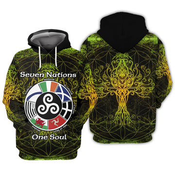 FUNSTUFFPRINT even Nations One Soul 3D Hoodie and Zip Hoodie