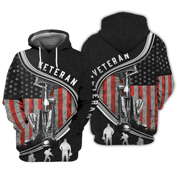 FUNSTUFFPRINT VETERAN Full Print 3D Hoodie and Zip Hoodie