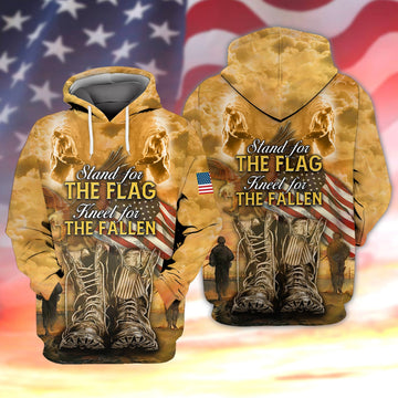 FUNSTUFFPRINT STAND FOR THE FLAG KNEEL FOR THE CROSS 3D Hoodie and Zip Hoodie