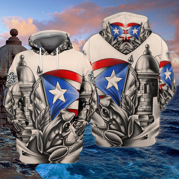 FUNSTUFFPRINT Puerto Rico 3D Hoodie and Zip Hoodie