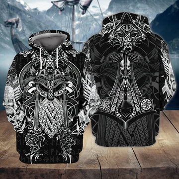 FUNSTUFFPRINT Viking Full Print Tad 02 3D Hoodie and Zip Hoodie