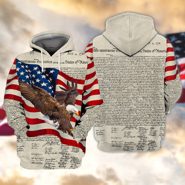FUNSTUFFPRINT Eagle - 3D Full Print 3D Hoodie and Zip Hoodie