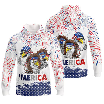 FUNSTUFFPRINT Eagle American - Independence Day Is Coming 3D Hoodie and Zip Hoodie