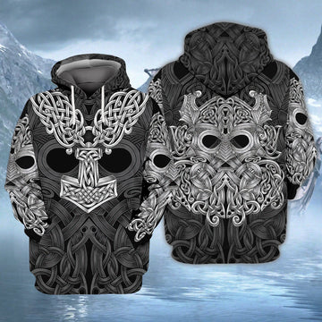 FUNSTUFFPRINT Viking Full Print Tad 01 3D Hoodie and Zip Hoodie