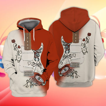 FUNSTUFFPRINT GUITAR - NA93 3D Hoodie and Zip Hoodie