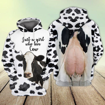 FUNSTUFFPRINT Cow - Full Print 01 3D Hoodie and Zip Hoodie