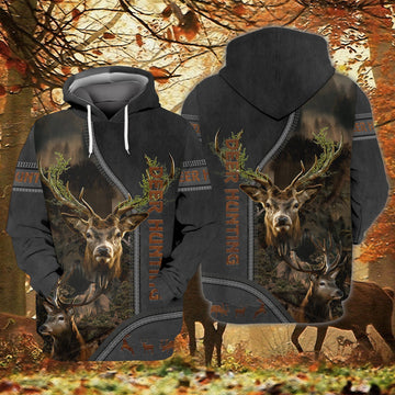 FUNSTUFFPRINT Deer Hunting - 3D Full Print 3D Hoodie and Zip Hoodie