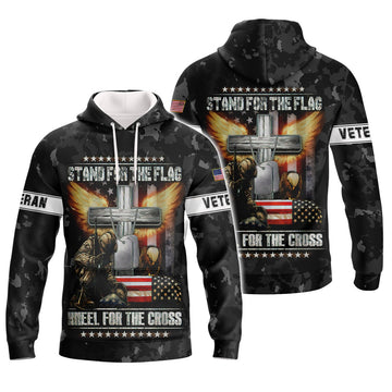 FUNSTUFFPRINT Veteran Stand For The Flag 3D Hoodie and Zip Hoodie