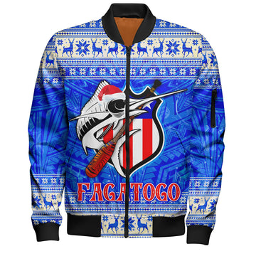 FUNSTUFFPRINT American Samoa Bomber Jacket Fagatogo Christmas Style 3D Bomber Jacket
