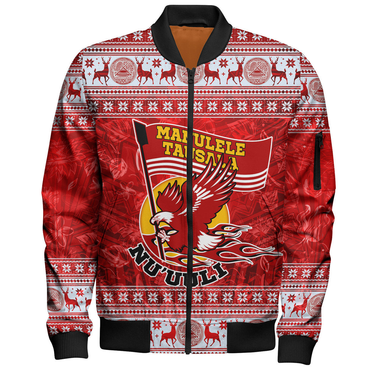 FUNSTUFFPRINT American Samoa Bomber Jacket Nu'uuli Christmas Style 3D Bomber Jacket