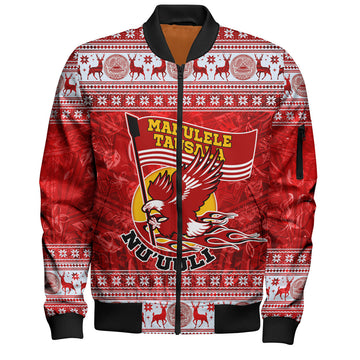 FUNSTUFFPRINT American Samoa Bomber Jacket Nu'uuli Christmas Style 3D Bomber Jacket