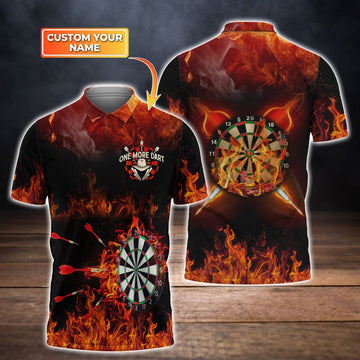FUNSTUFFPRINT One More Dart - Personalized Name 3D Polo Shirt