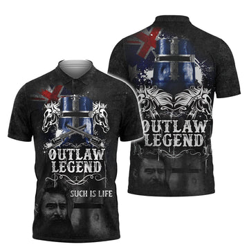 FUNSTUFFPRINT Ned Kelly Such Is Life 3D Polo Shirt