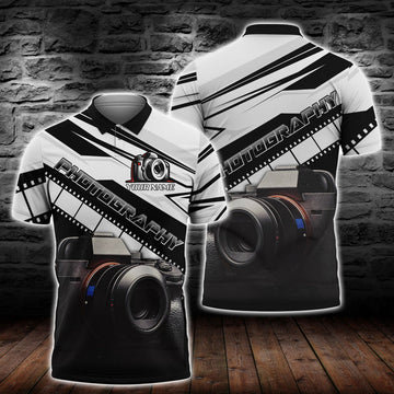 Custom Photo T-Shirt Personalized Name 3D Photography Polo Shirt