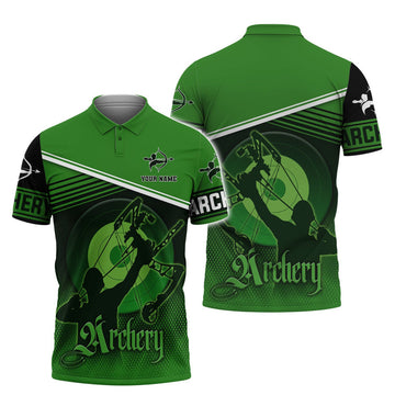 Custom Archery Polo Shirt 3D Customized Name Polo Shirt For Archery Lovers