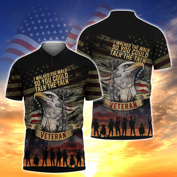 FUNSTUFFPRINT Talk The Talk Polo Shirt Size S-5XL