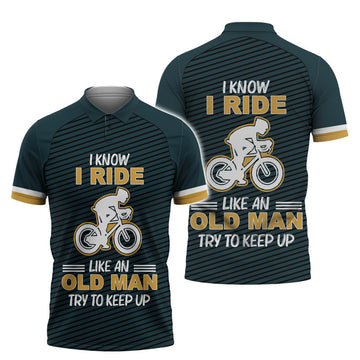 I Rise Like An Old Man Polo Shirt Essensial Polo Shirt For Cyclist