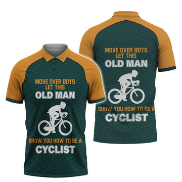 Old Man With A Bike Polo Shirt Cycling Shirt Outdoor Outfit