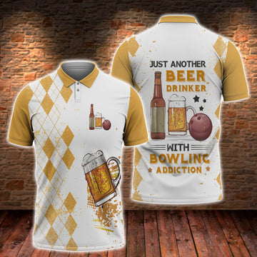 Bowling And Beer 3D Polo Shirt Gifts For Bowling Fans