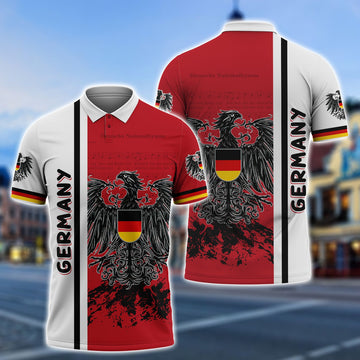 FUNSTUFFPRINT GERMANY 3D All Over Print Polo Shirt Size S-5XL