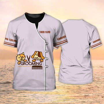 FUNSTUFFPRINT Personalized Name 3D T-Shirt Grooming Salon Hygiene Beauty Health Shirts 3D T-shirt