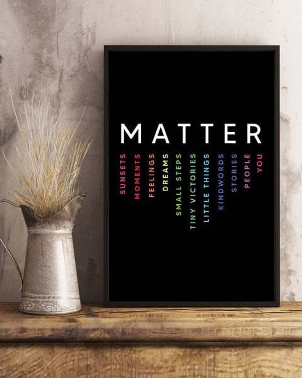 Matter Poster, Sunsets Moments Feelings Dreams Small Steps Tiny Victories Little Things Poster and Canvas