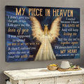Memorial Beautiful Angel Till The Day We Meet Again Memorial Gift For Family Members My Piece In Heaven Canvas Wall Art - Christian Wall Decor