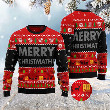 FUNSTUFFPRINT Merry Christmas Ginger Ugly Christmas Sweater, Christmas Sweater, Ugly Sweater, Funny Xmas Sweaters Ugly Sweater