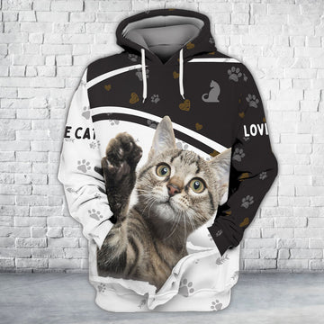 FUNSTUFFPRINT Cat Full Print Shirts Cats Shirt 3D Hoodie and Zip Hoodie
