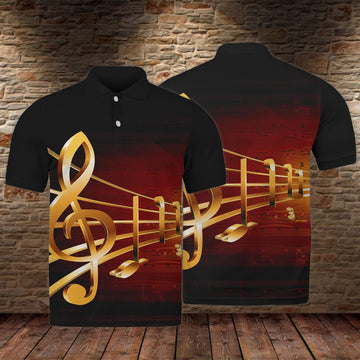 FUNSTUFFPRINT Music - 3D Polo Shirt 01