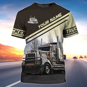 FUNSTUFFPRINT TRUCKER 39 - Personalized Name 3D T-Shirt