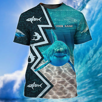 FUNSTUFFPRINT Shark 07 - Personalized Name 3D T-Shirt