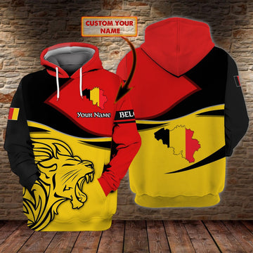 FUNSTUFFPRINT Belgium - Personalized Name 3D Hoodie and Zip Hoodie