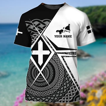FUNSTUFFPRINT Kernow - Personalized Name 3D T-Shirt - QB95 3D T-shirt