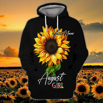 FUNSTUFFPRINT August Girls with Tattoos Pretty Eyes and Thick Thighs - Personalized Name 3D Hoodie and Zip Hoodie