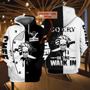 FUNSTUFFPRINT CHEF 01 - Personalized Name 3D Hoodie and Zip Hoodie