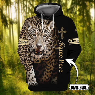 FUNSTUFFPRINT THE LEOPARD - Personalized Name 3D Hoodie and Zip Hoodie