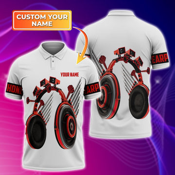 FUNSTUFFPRINT DJ 556 Personalized Name 3D Polo Shirt