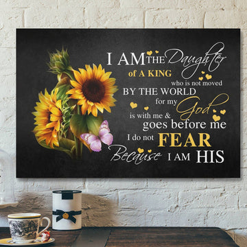 Bible Verse Canvas - Daughter Of King Canvas Wall Art - Scripture Canvas Wall Art