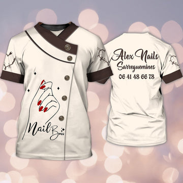 FUNSTUFFPRINT Alex Nails 3D T-Shirt Tad 3D T-shirt