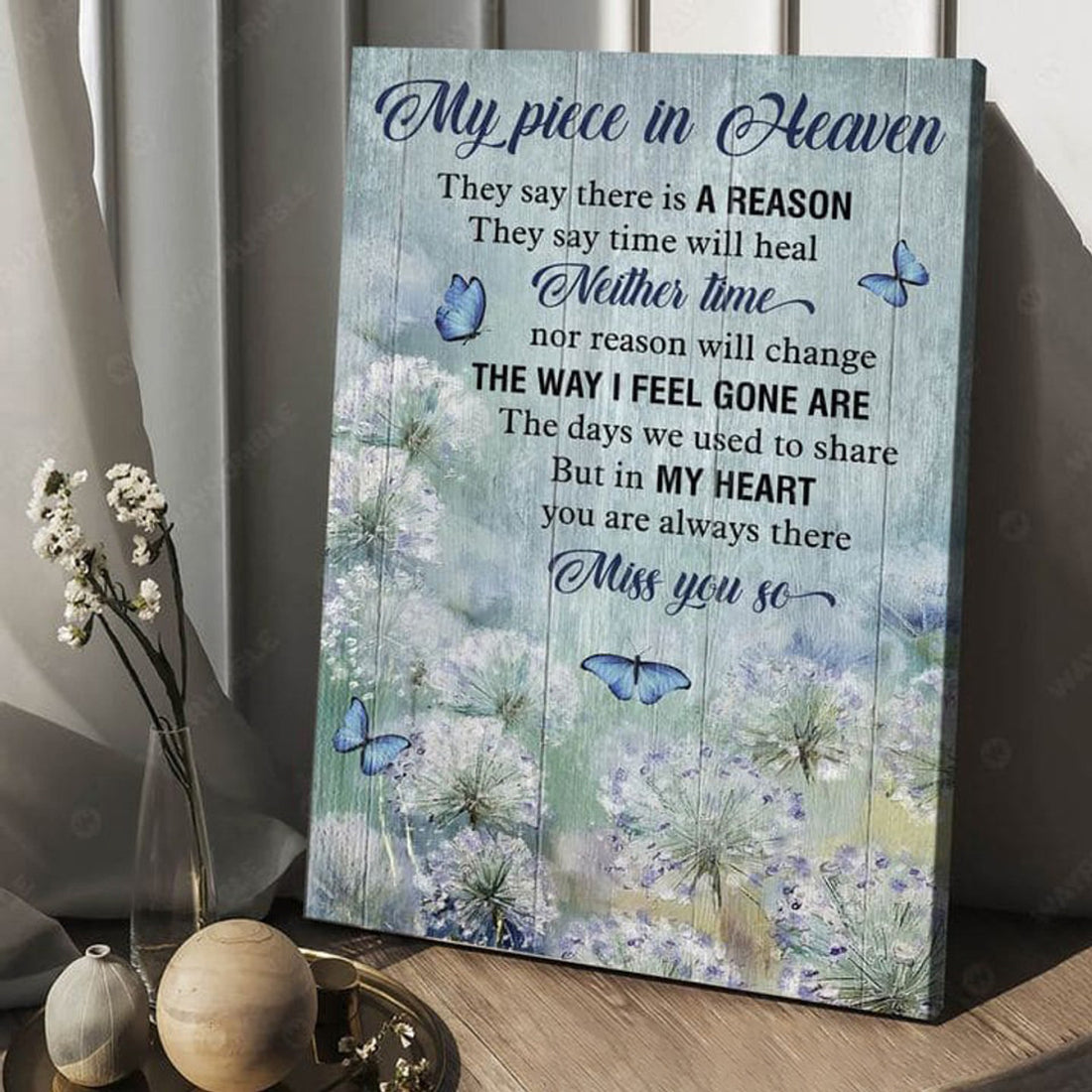 My Piece In Heaven They Say There Is A Reason They Say Time Will Heal Neither Time Poster and Canvas