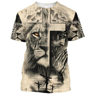 FUNSTUFFPRINT My God My King My Lord My Savior My Healer Jesus Christian 3D T-shirt