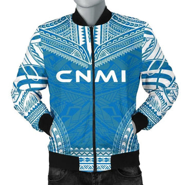 FUNSTUFFPRINT Northern Mariana Islands Flag Polynesian Chief Men's Bomber Jacket - 3D Bomber Jacket