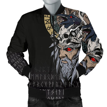 FUNSTUFFPRINT Odin Raven Men's 3D Bomber Jacket