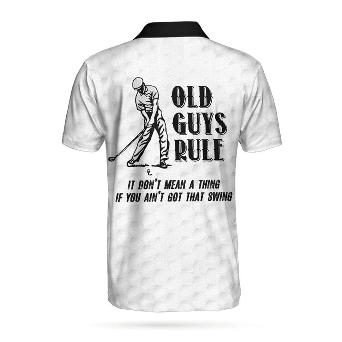 Old Guys Rule Golf Polo Shirt, Golf Texture Argyle Pattern Polo Shirt, Cool Golfing Shirt For Men