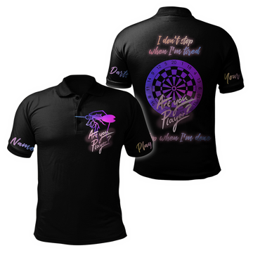 Custom Darts Player No Are You Player Printed Personalized Unisex Polo Shirt