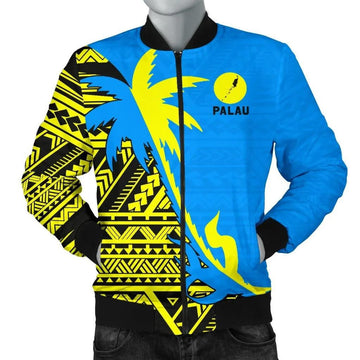 FUNSTUFFPRINT Palau Coconut Tree Men's 3D Bomber Jacket